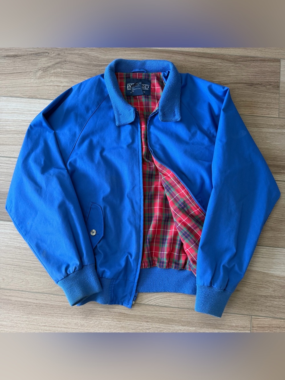 Vintage Lands End Blue Harrington Jacket